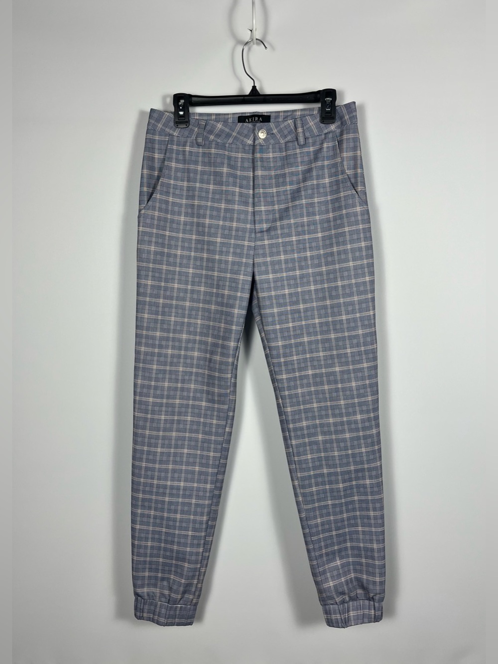 Akira High-Rise Tartan Plaid Jogger Pants Size Large Inseam 29”